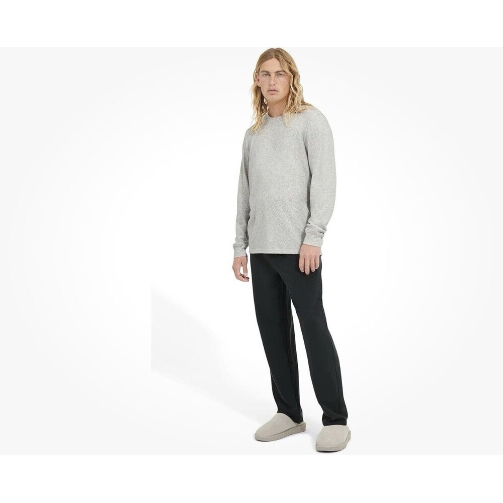 UGG Men's Waylen Sleepwear Set, Grey Heather / Black, Small